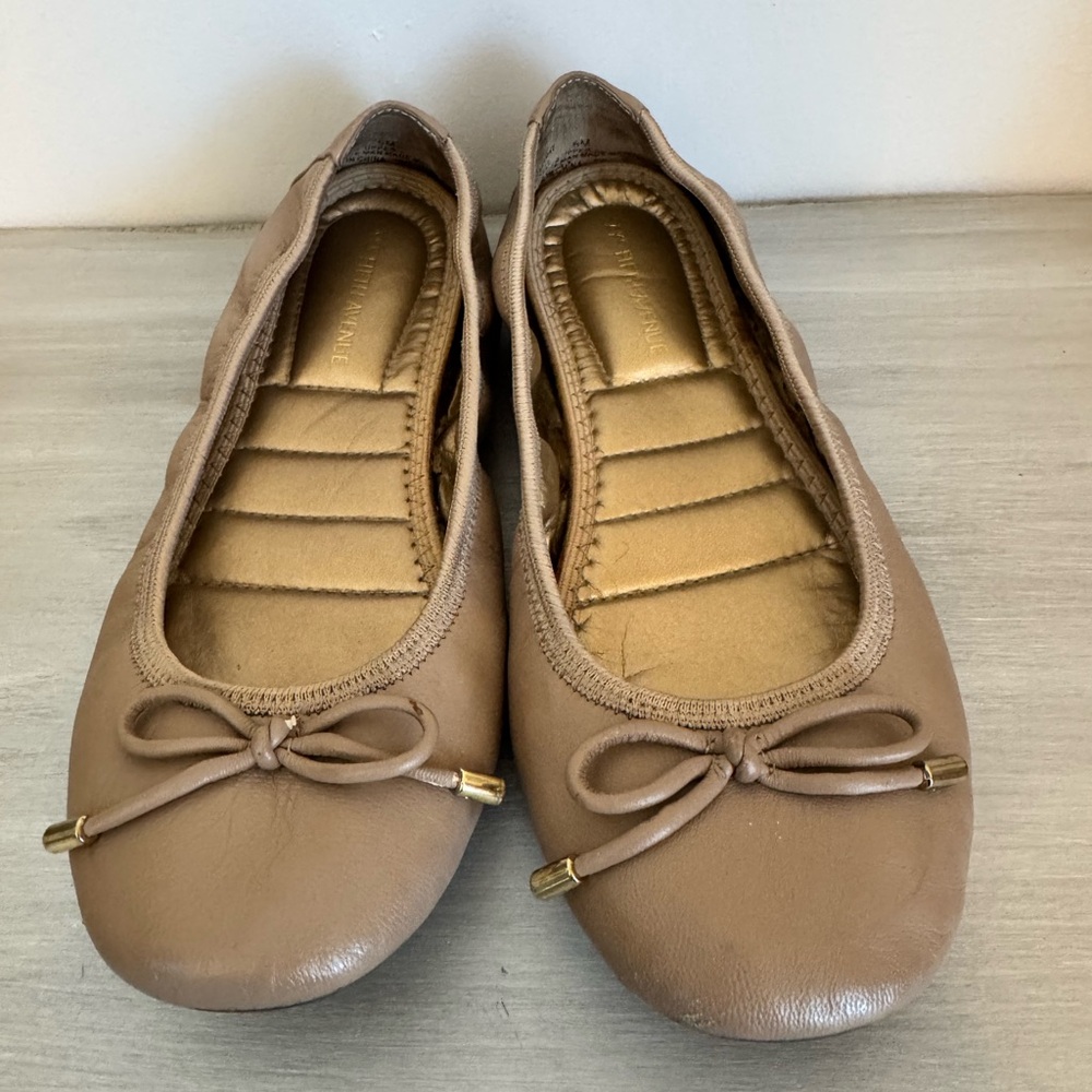 Women's Saks Fifth Avenue Tan Ballet Flats